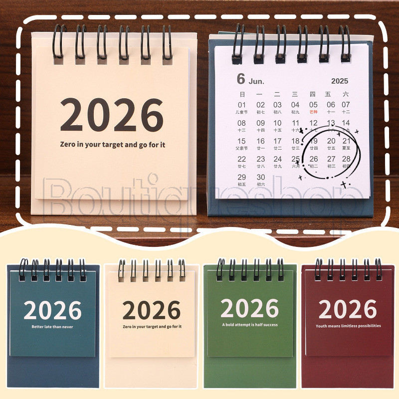 2026 Vertical Desk Calendar - Mini Desktop Ornament - Daily Plans ...