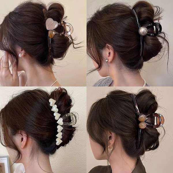 headband cekak merdeka Klip besar, 2025, klip hiu, jepit rambut bergaya ...
