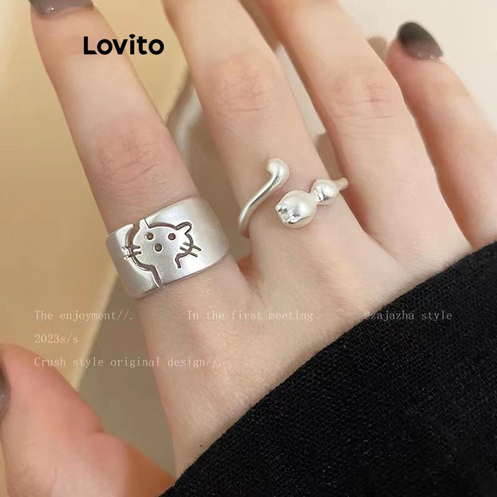 Lovito Cute Plain Kitten Ring Rings for Women LFA44206 Shopee Malaysia