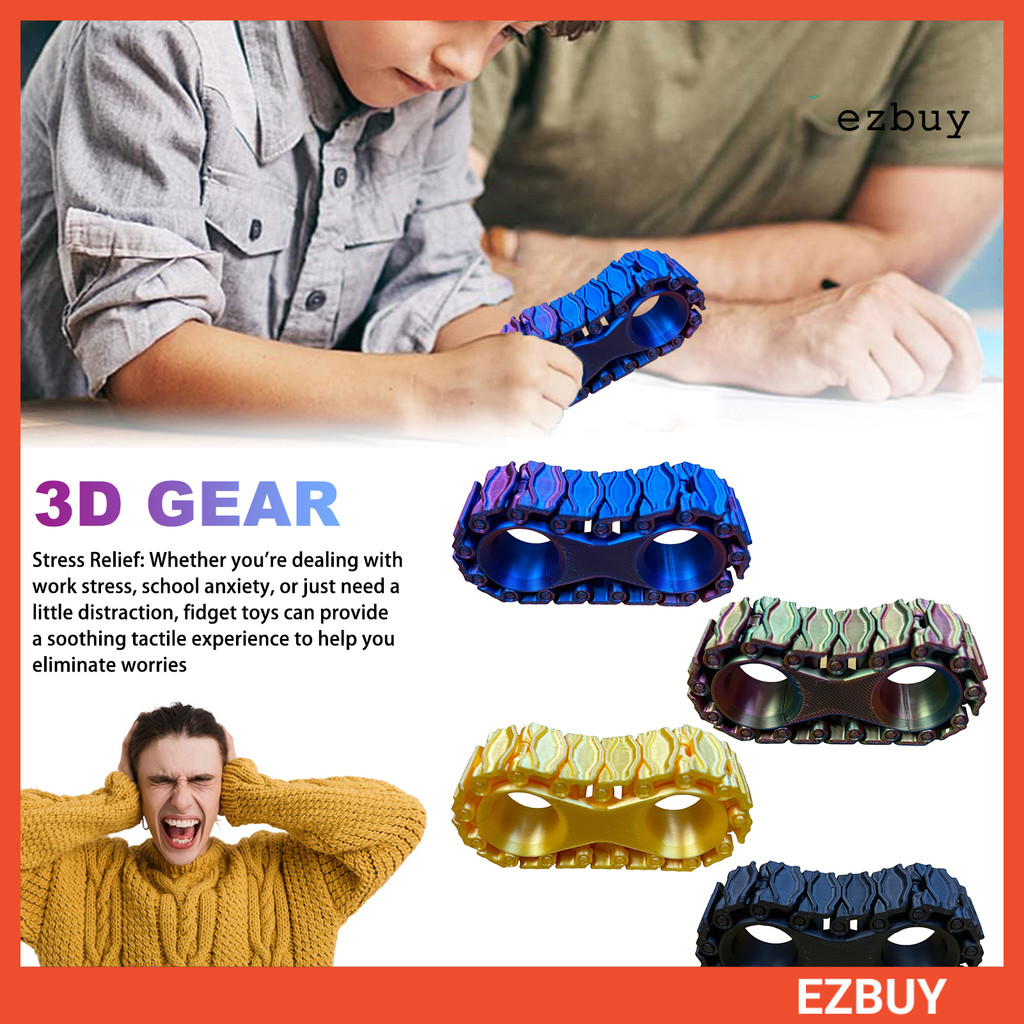 [ezbuy] 3D Printed Tank Track Toy Stress Anxiety Relief Rotatable Tank ...