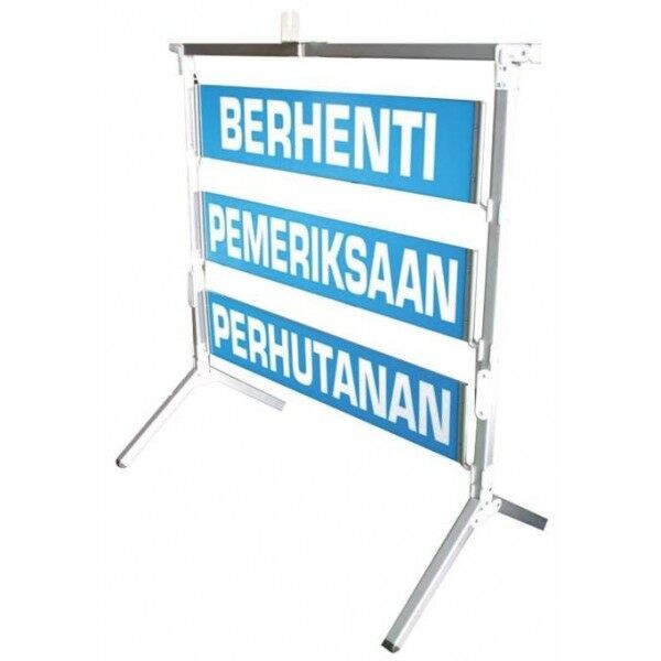 Collapsible Aluminium Polis Road Block Sign with Carrying Bag | Shopee ...
