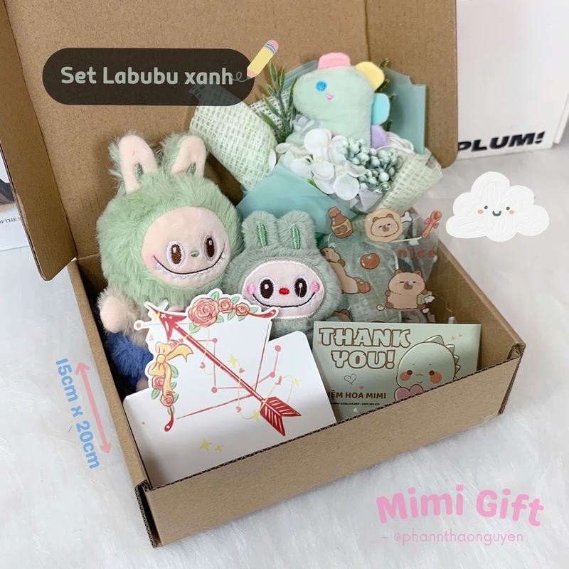 Labubu gift Set, large and small Labubu teddy bear Combo with premium ...