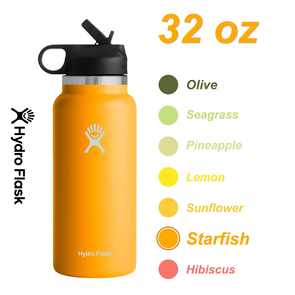 Stainless Steel Hydro Flask Mango Color Hot Hydro Flask 32 Oz