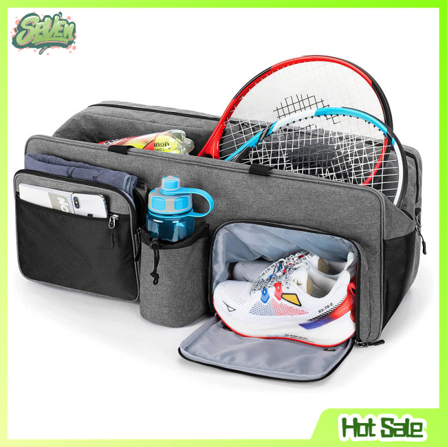 Tennis Racket Bag With Ventilated Shoe Compartment For Pickleball ...