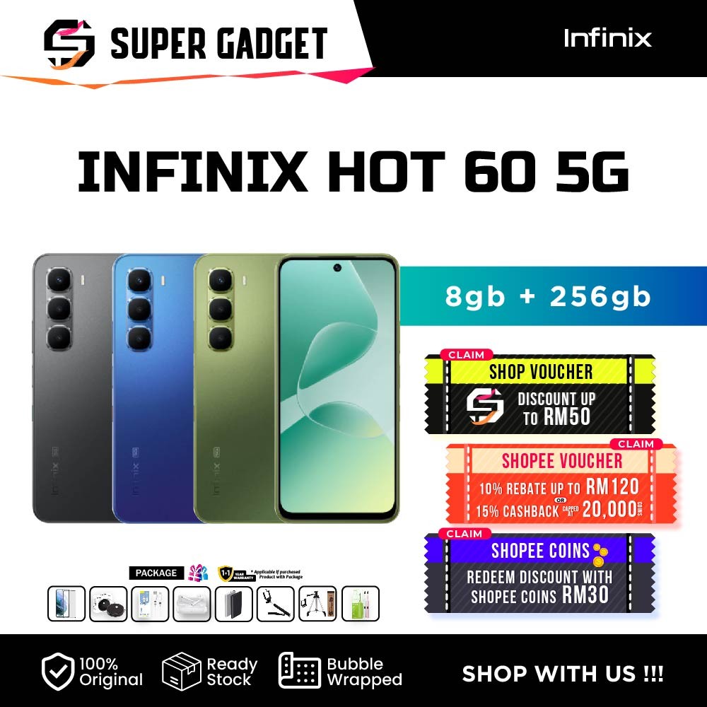 INFINIX HOT 60 5G [16GB*(8+8)GB RAM 256GB ROM] - Original INFINIX ...