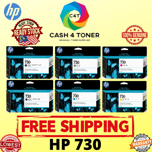 GENUINE HP 730 / 730B 130ml Ink Cartridge (3ED43A 3ED44A 3ED45A P2V62A ...