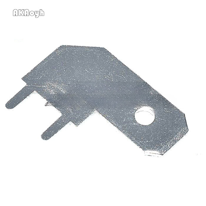 6.3mm Curved Pin Soldering Sheet PCB Welding Terminal Board Insert Flag ...