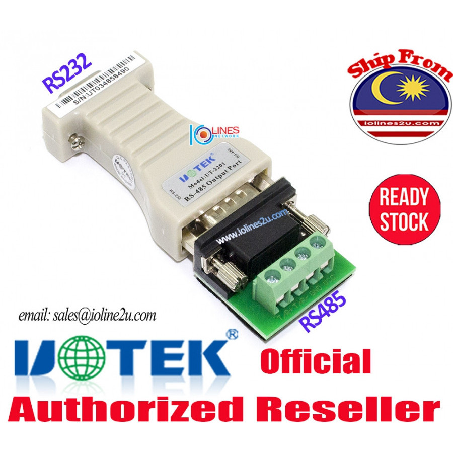 UOTEK UT-2201 RS232 to RS485 bidirectional Passive Serial converter ...