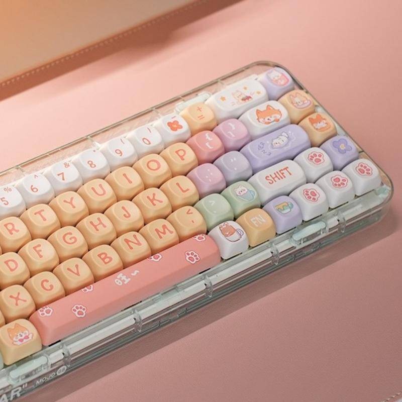 Cuddle Paws PBT Dye-Sub MOA Custom Keycap Set for Mechanical Keyboard ...