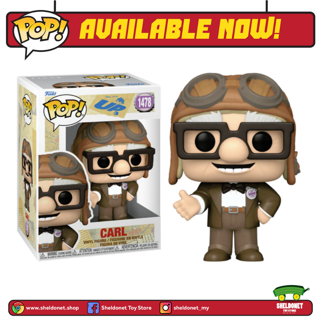 Funko Pop! Disney: Up - Carl (with Aviator Hat) | Shopee Malaysia