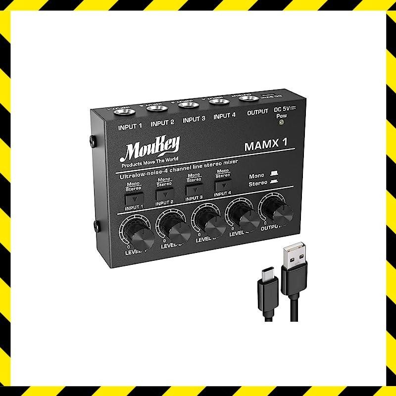 Mixer Audio Stereo Moukey MAMX2 - 6 Canali Per Chitarra, Basso, Tastiera, Club E Palco - Foto 10