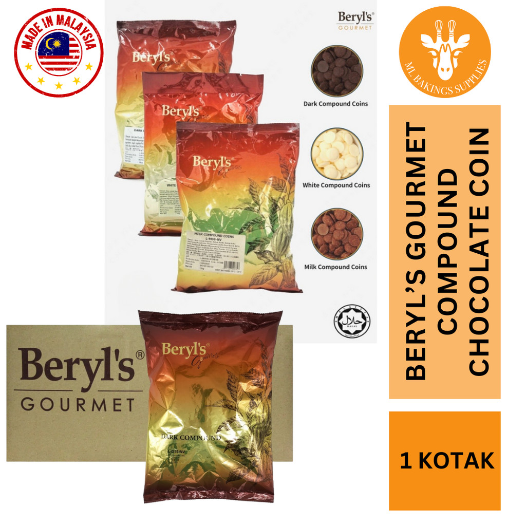 Beryls Gourmet Chocolate Compound Coin 1kg x 15Pkt / 1.5kg x 8Pkt ...