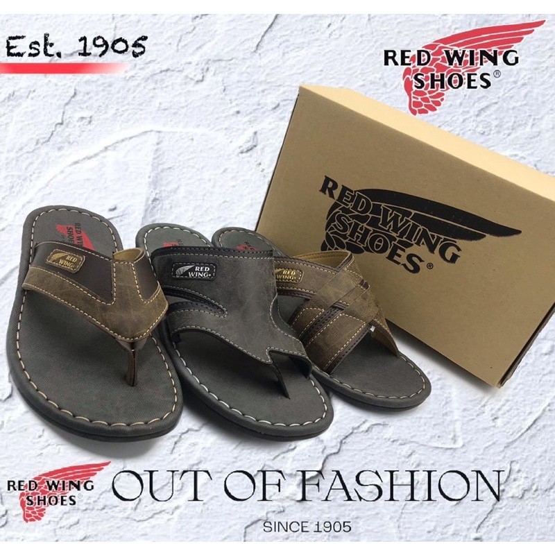Red wing flip flops store