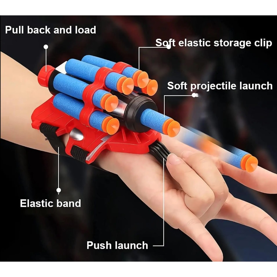 Spiderman Launcher Spider Web Shooters for Kids, Spider Hero Cosplay ...