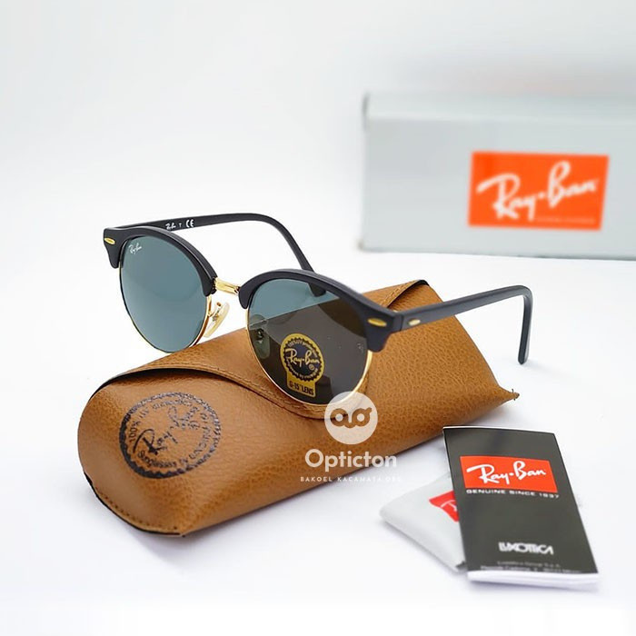 2025 Ray-ban Clubmaster Round Black Matte Senarai Emas Terhad Cermin ...