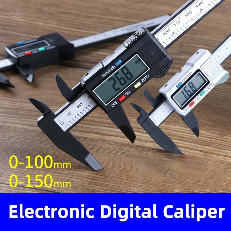 Electronic Caliper Digital Pachometer Plastic Big Screen Ruler 100mm ...