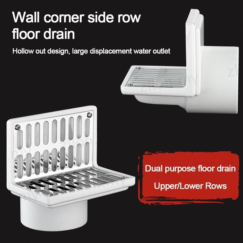 ZLION Roof Side Row Floor Drain, Leaf Debris Trap Downpipe Strainer ...