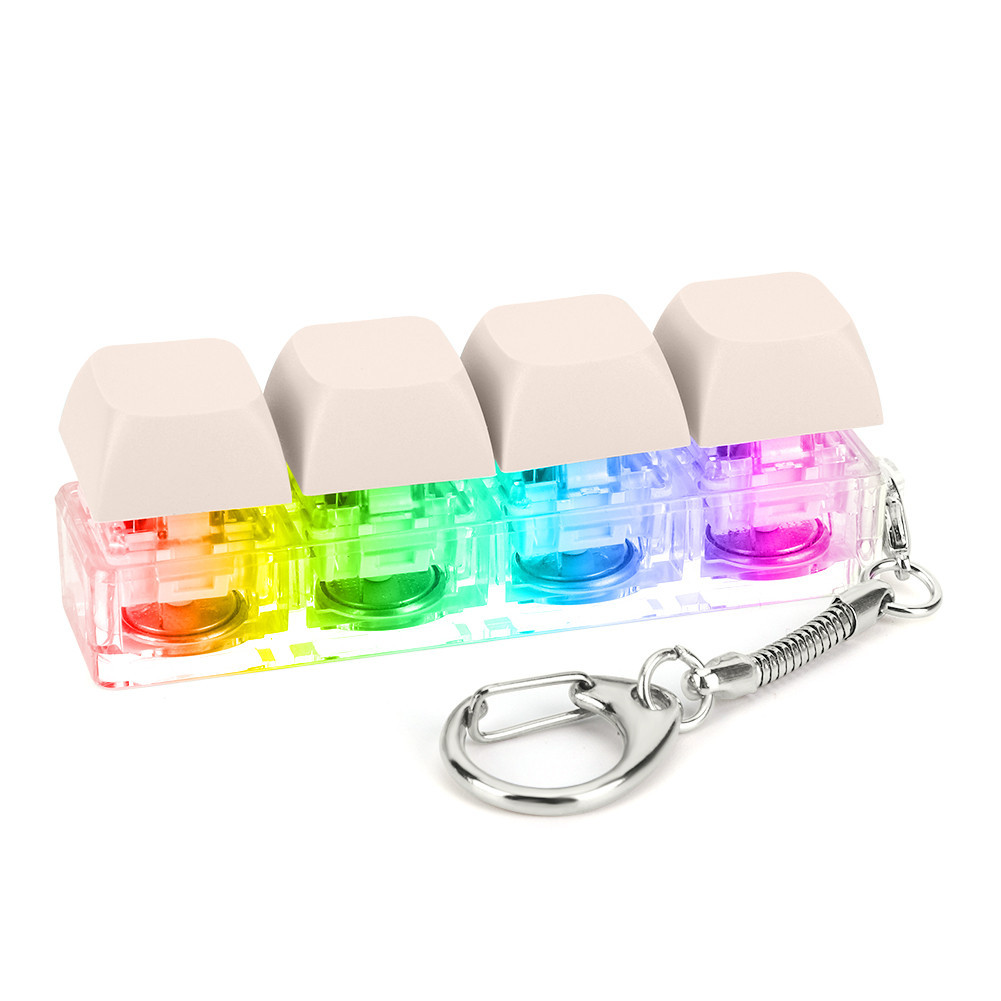 keepdreaming Keyboard Fidget Keychain with LED Light Keyboard Cube Toy ...