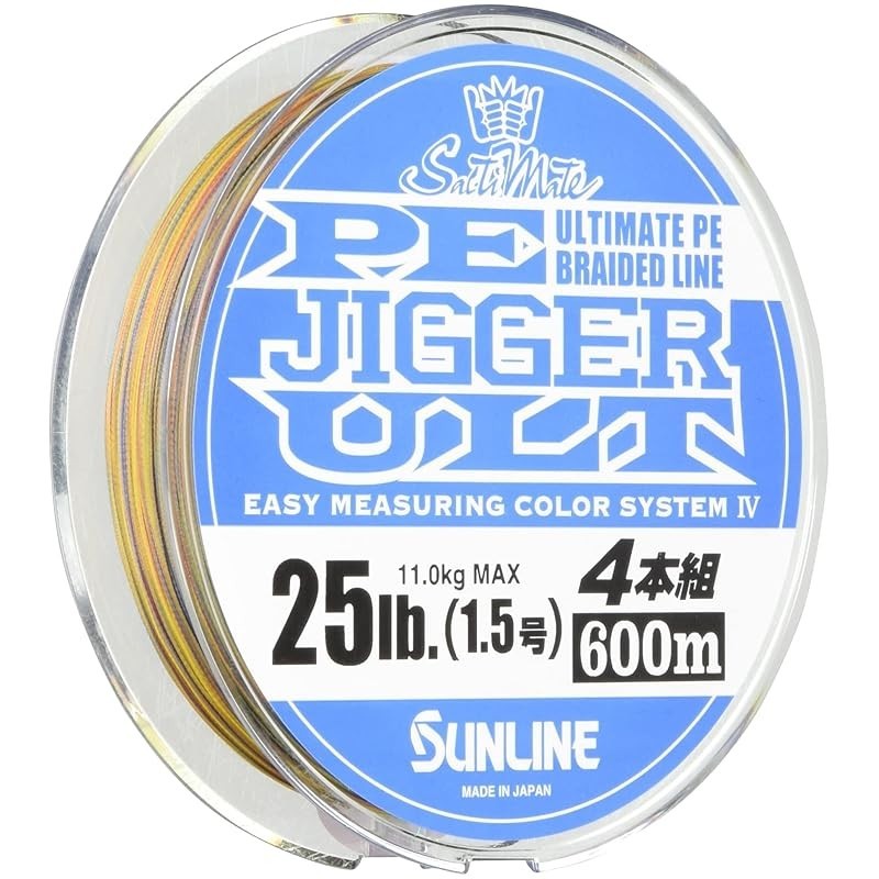 Fil Pêche Sunline PE X8 Fil De Pêche Sunline X8 Ultra Jigger - 300 M - PE 4 - 60 Lb - Pour Pêche Au Leurre Fil PE 300m 60LB
