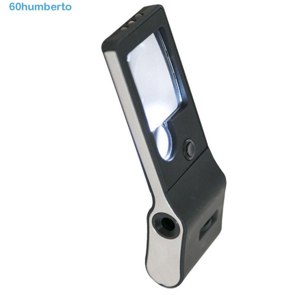 HUMBERTO 3X Magnifying Glass, Black Battery Powered Lighted Magnifying ...