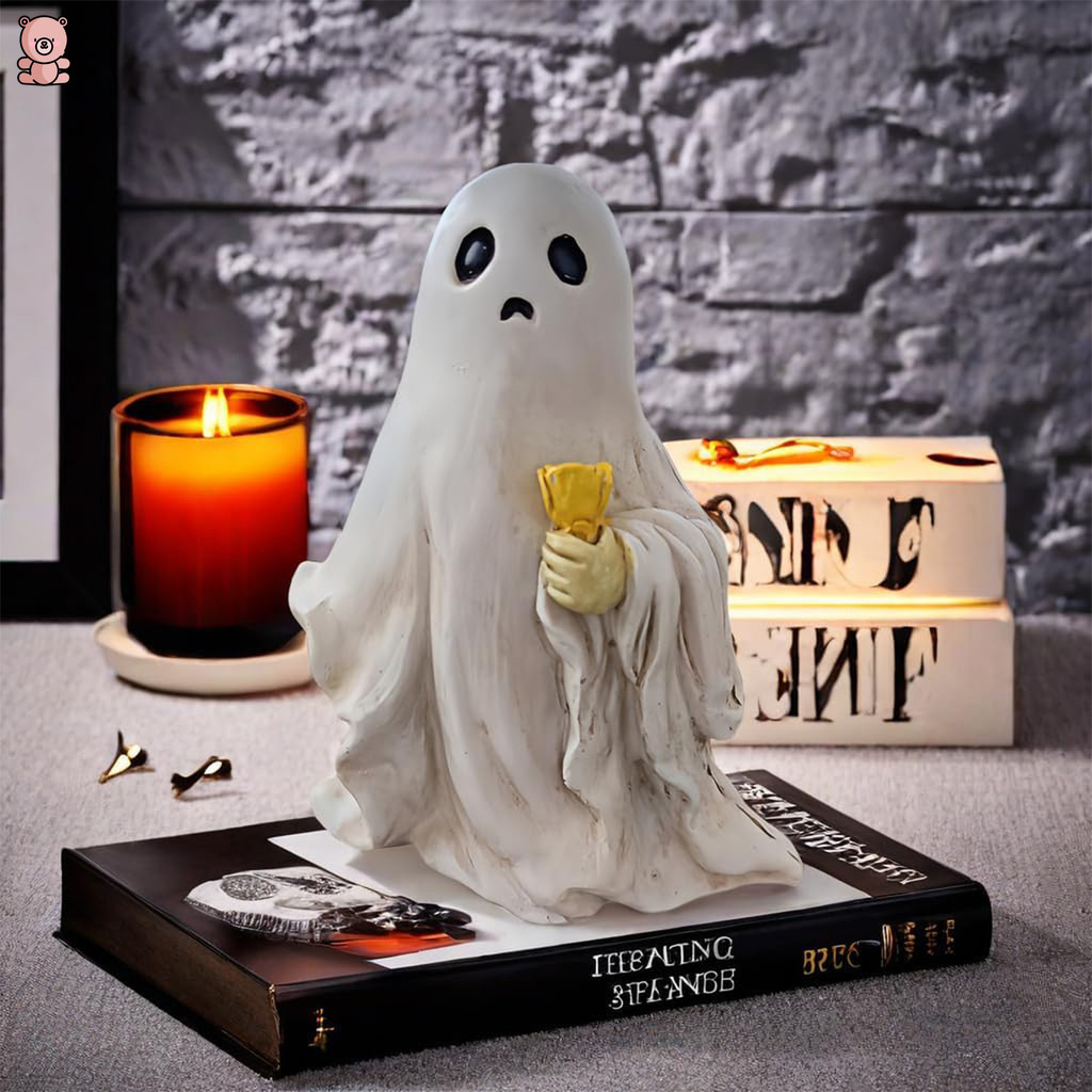 [YK]Halloween Ghost Sculpture Statues,Halloween Swing Ghost Pendant ...