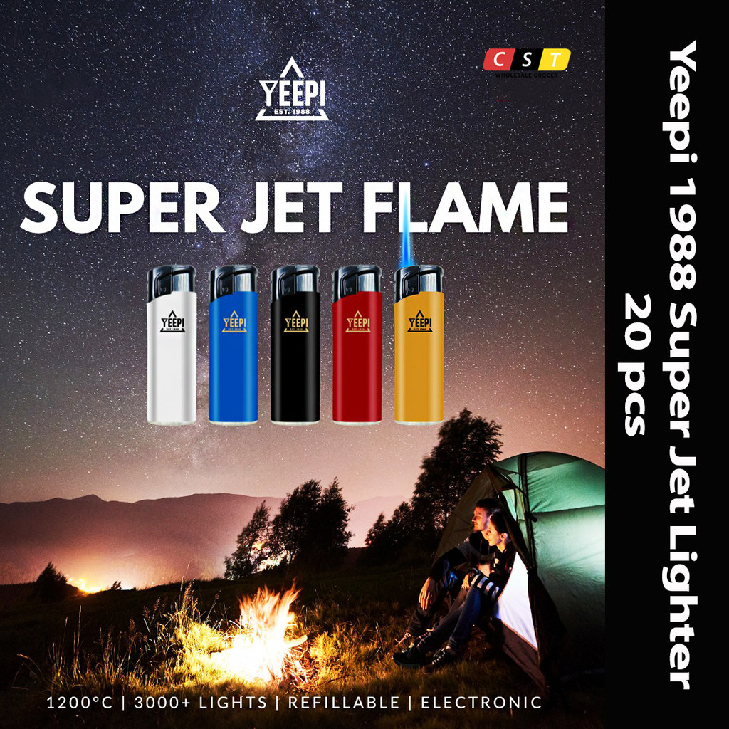 Yeepi 1988 Super Jet Lighter / Pemetik Api (20 pcs) | Shopee Malaysia