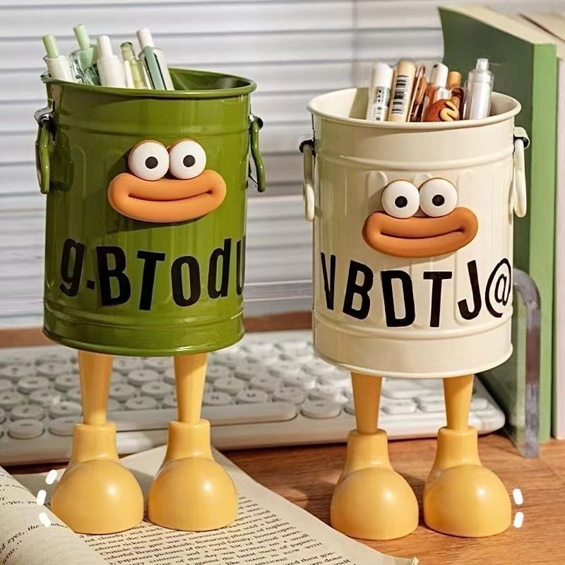 Large capacity pen holder Color pen holder bucket with handle Classroom ...