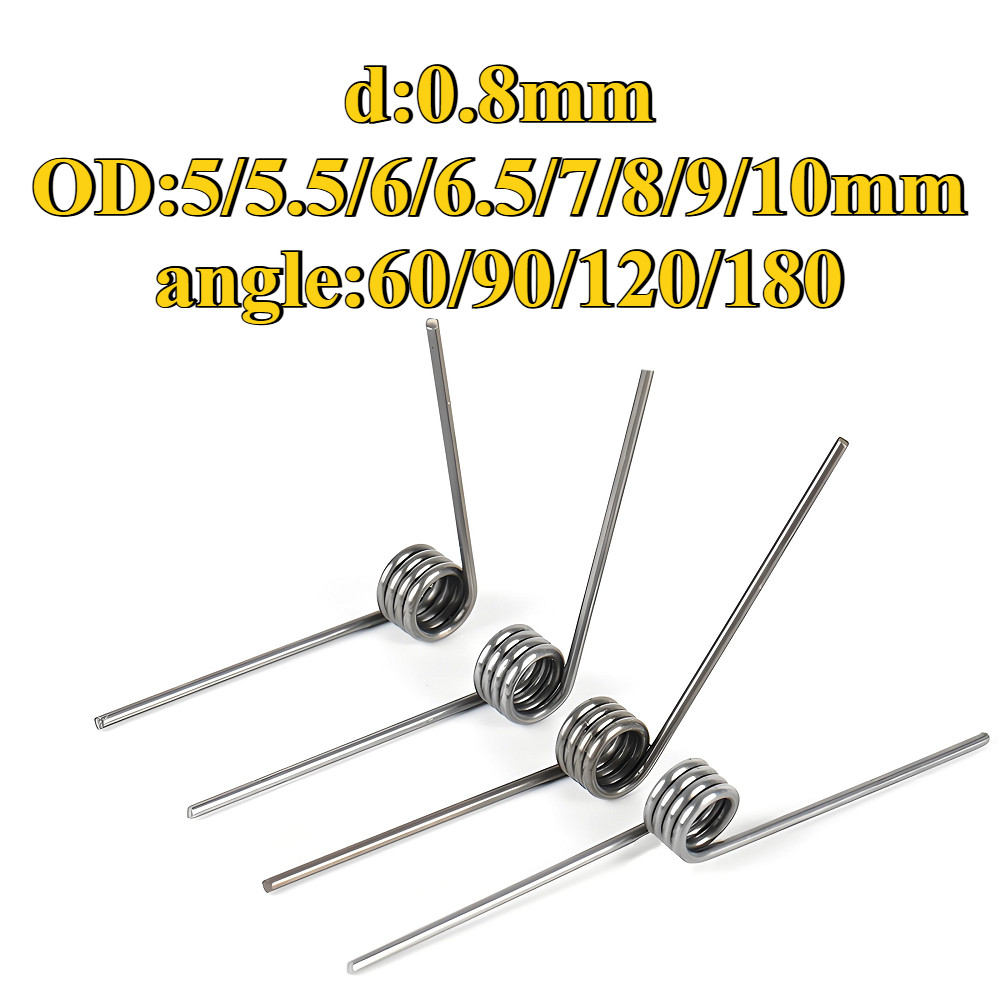 sus304 d0.8mm OD5/5.5/6/6.5/7/8/9/10mm V-shaped spiral torsion spring ...