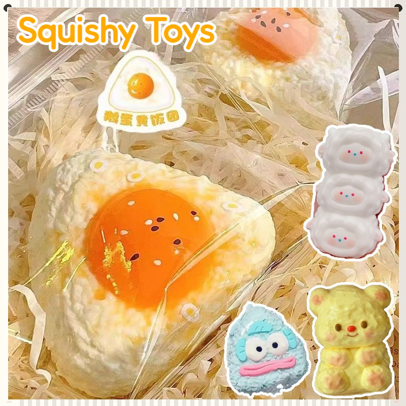 Triangle Salted Egg Yolk Squishy Toys Slow Rebound Squeezing Fidget ...