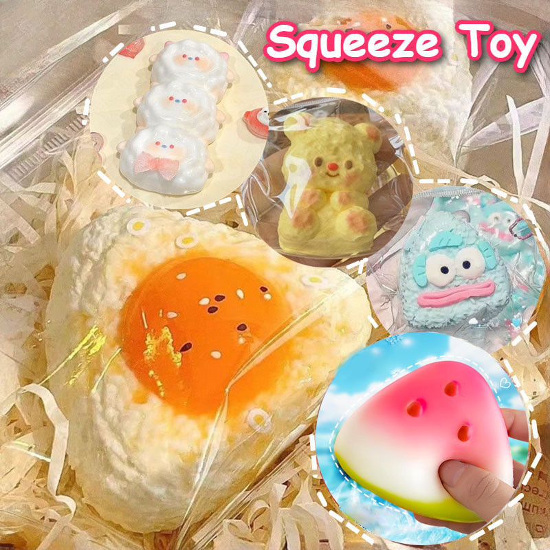 Squishy Pop Up Squeeze Toy Clownfish Rice Ball Egg Yolk Rice Ball ...