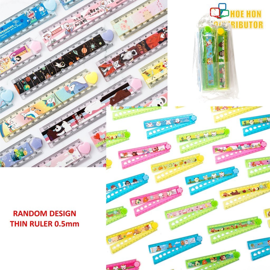 Folding Ruler with Shape Stencil 30cm 1pc Minion or Ranom Design ...