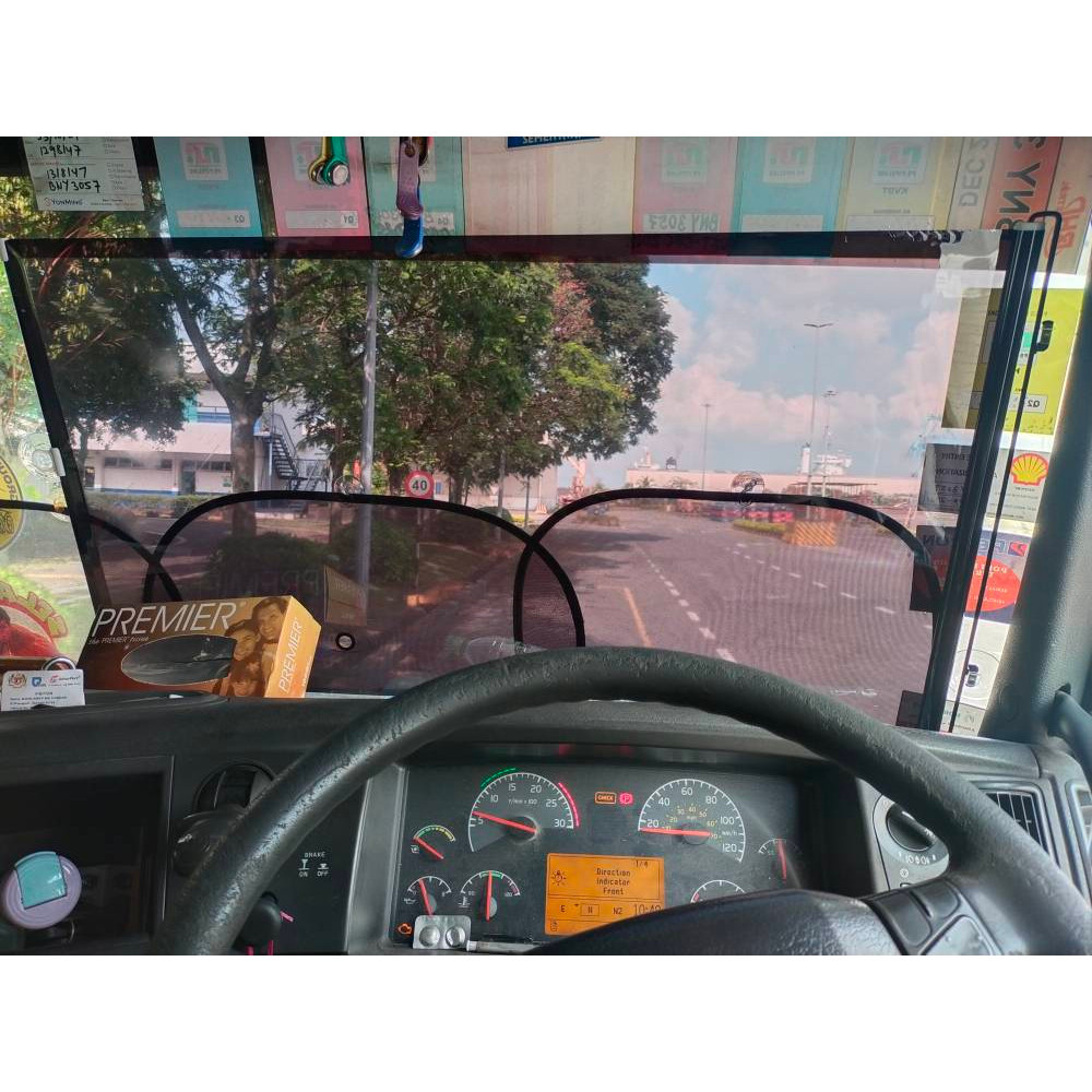 Big Truck Bus Front Gear Transparent Sunshade Curtain Suction Cup Type ...
