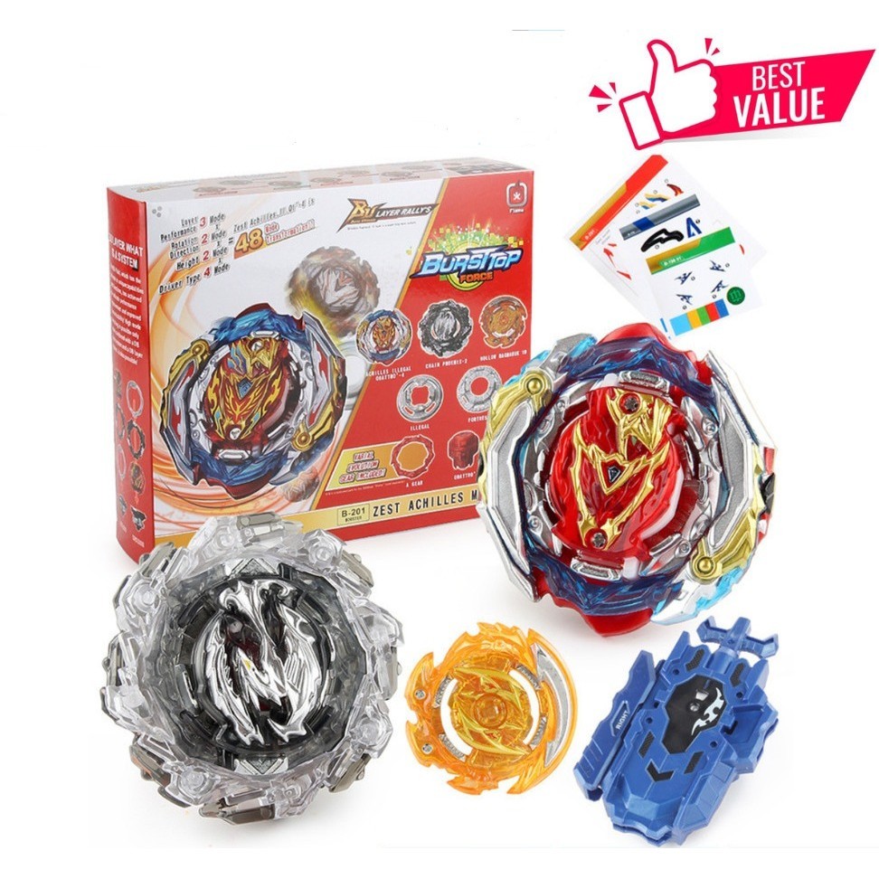 FLAME Beyblade Burst BU Booster - B-201 Zest Achilles Remodeling Set ...