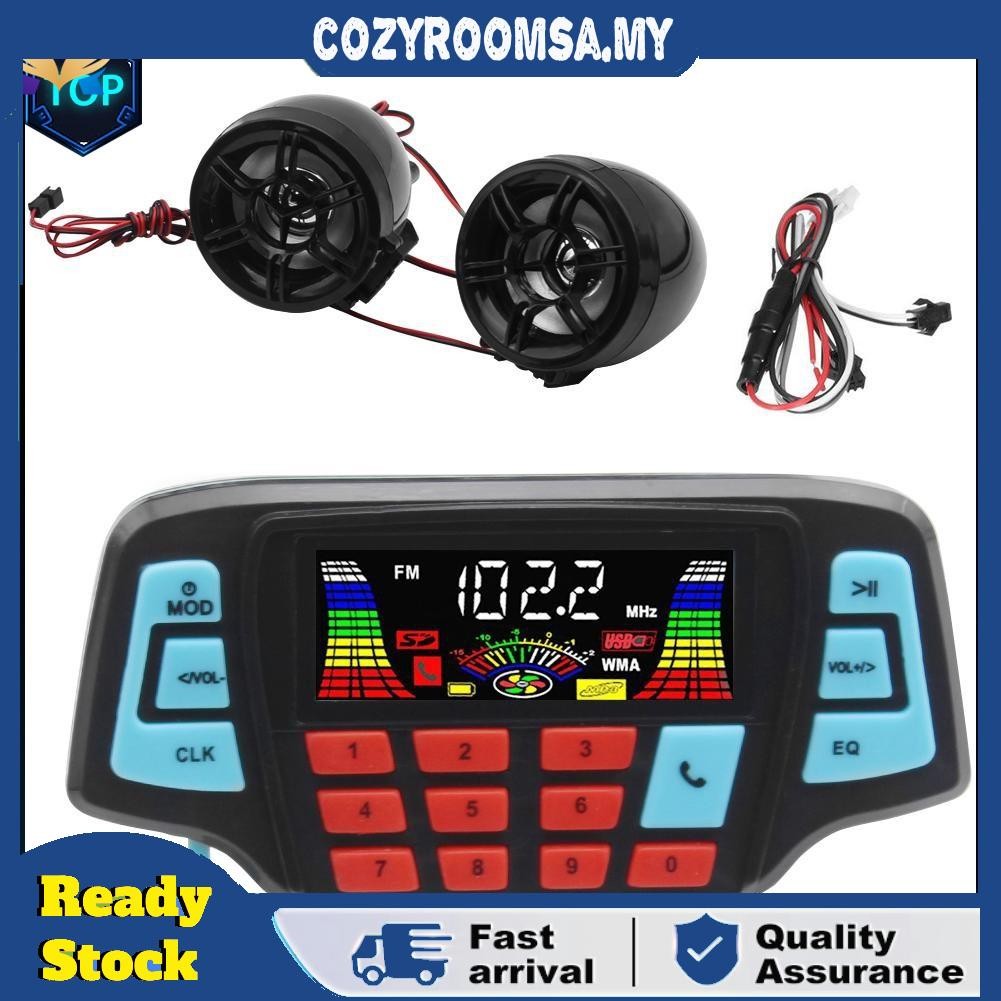 Waterproof Motorcycle Audio System USB TF Bluetooth FM Radio MP3 ...