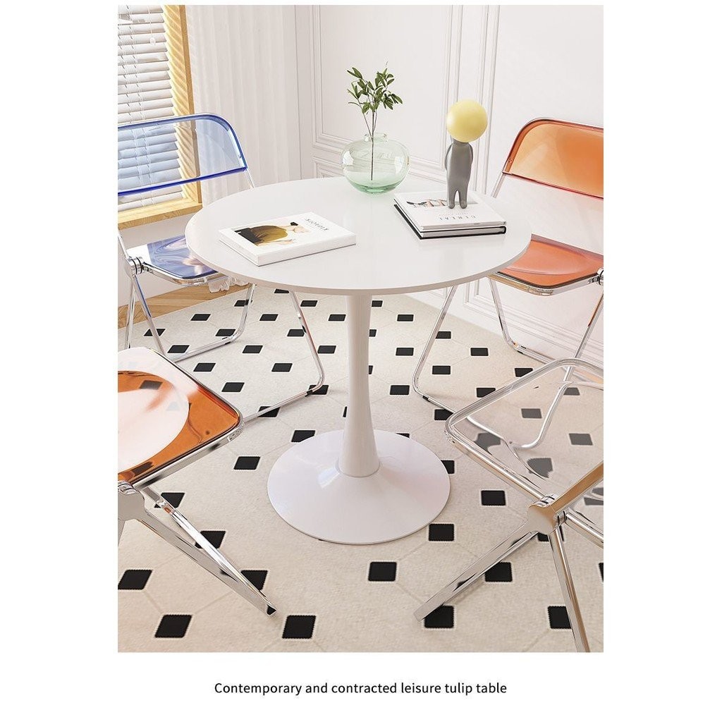 Simple Casual Dining Table White Nordic Coffee Table Milk Tea Shop ...