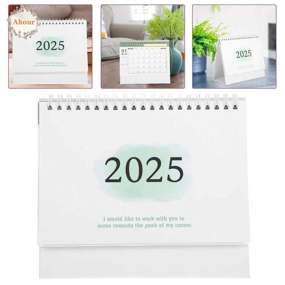 AHOUR Mini Desktop Calendar, Creative To Do List 2025 Desk Calendar ...