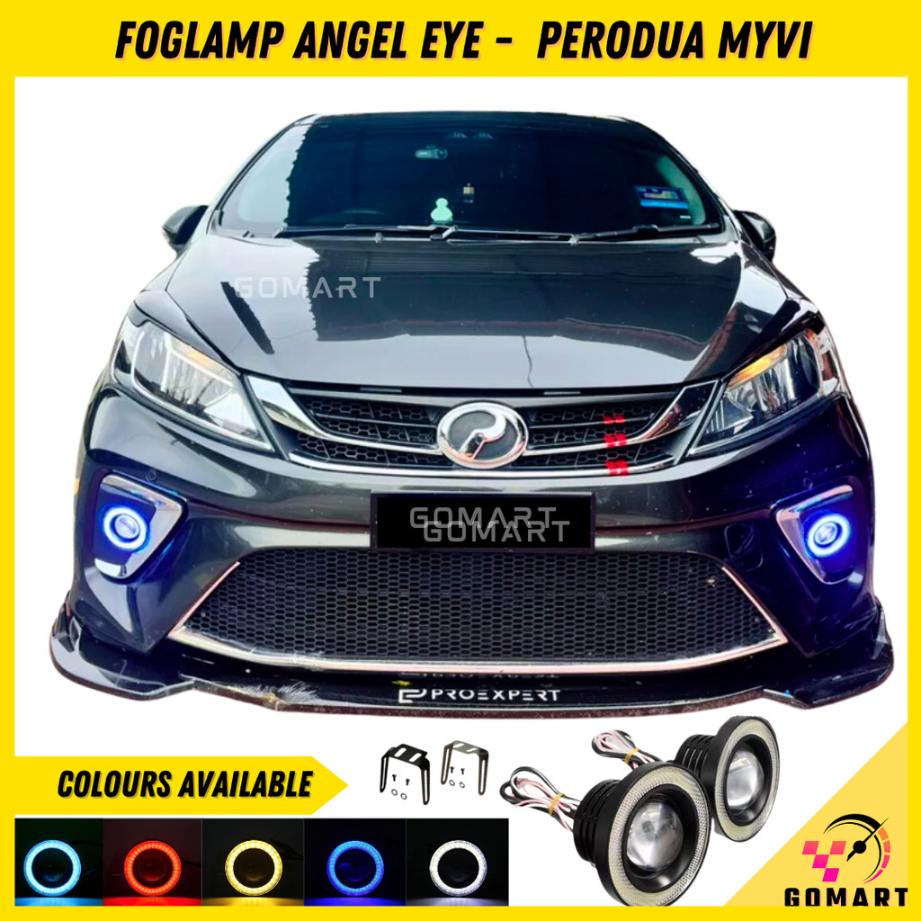 PERODUA MYVI ANGEL EYE Fog Lamp LED LIGHT Halo Ring Spotlight COB