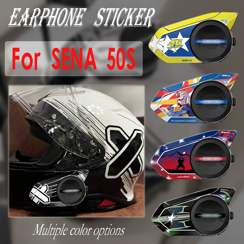 For SENA 50s Motorcycle Earphone Protection Sticker Helmet Earphone ...