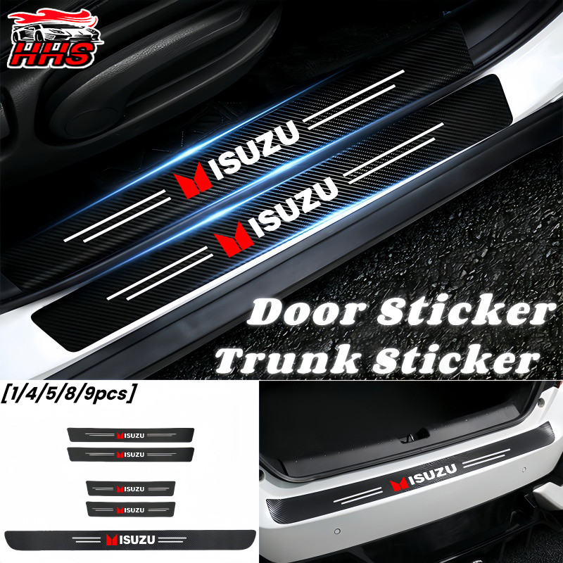 ISUZU Car Door Threshold Sticker Anti-Scratch Resistant To Dirt Carbon ...