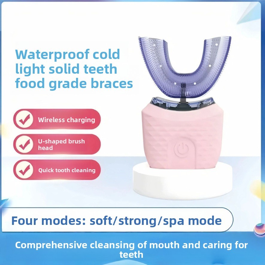 Smart U-shaped adult electric toothbrush, automatic sonic soft hair ...