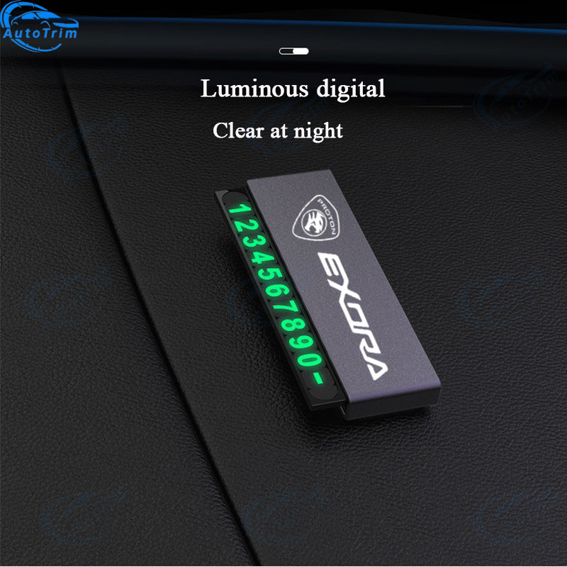 New Metal Car Parking Number Plate High-end in-car Moving Card Digital ...