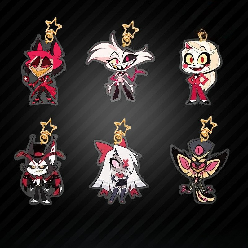 Husk KeyChain Women Hazbin Hotel Alastor Key Chain Men Sir Pentious Key ...