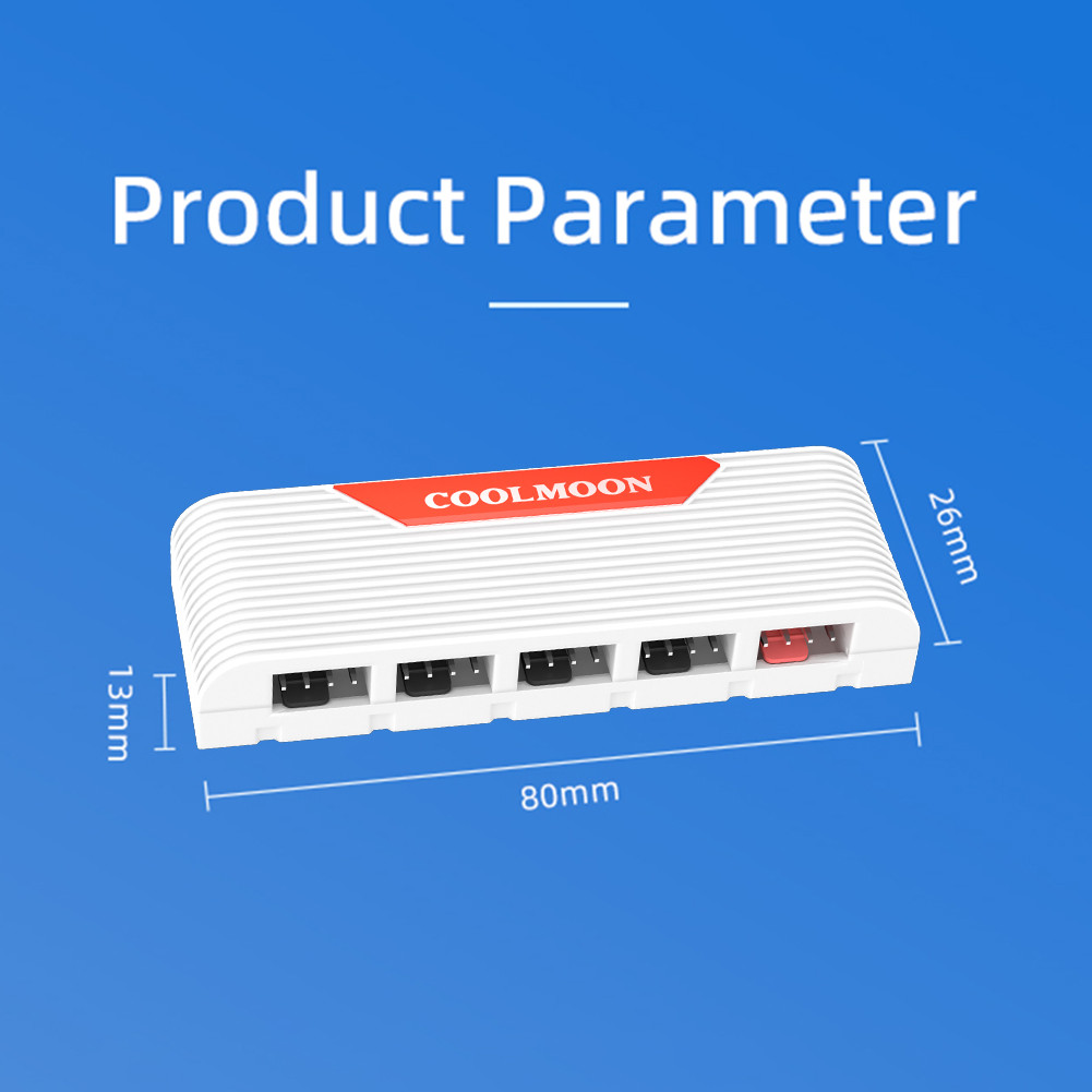 1 To 5 4Pin PWM Hub 12V Cooling Fan Controller CPU Fan Splitter for PC ...