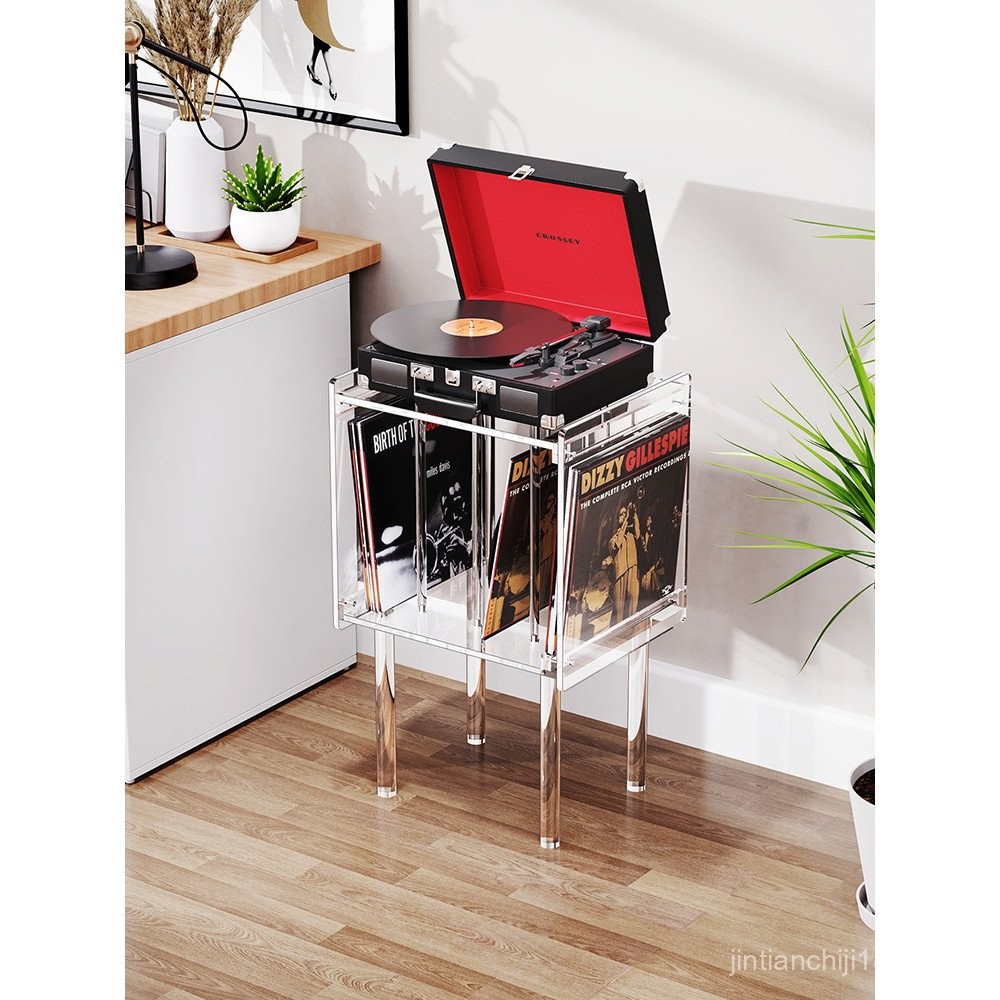 Acrylic Transparent Vinyl Record Record Player Shelf Removable CD Disc ...