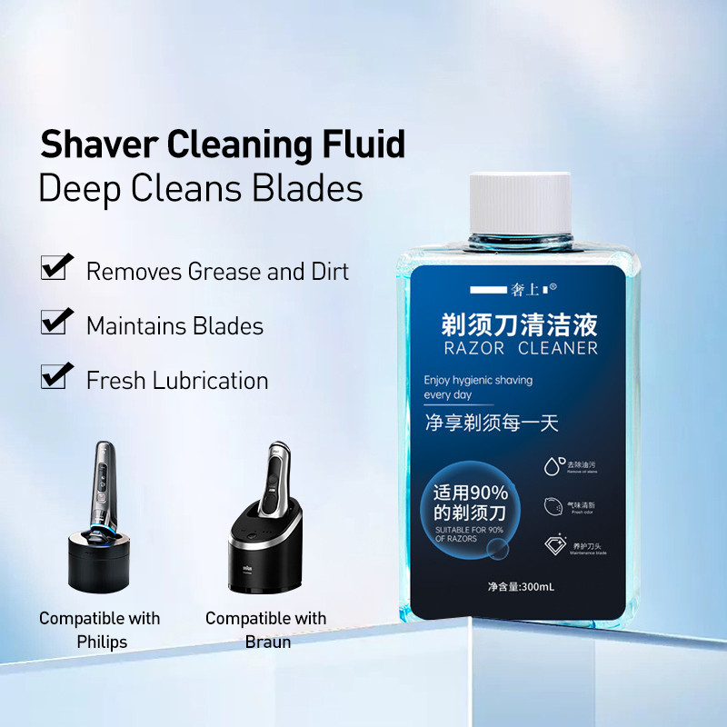 Electric Shaver Cleaner Liquid 300ml - Deep Clean Blades Remove Oil ...