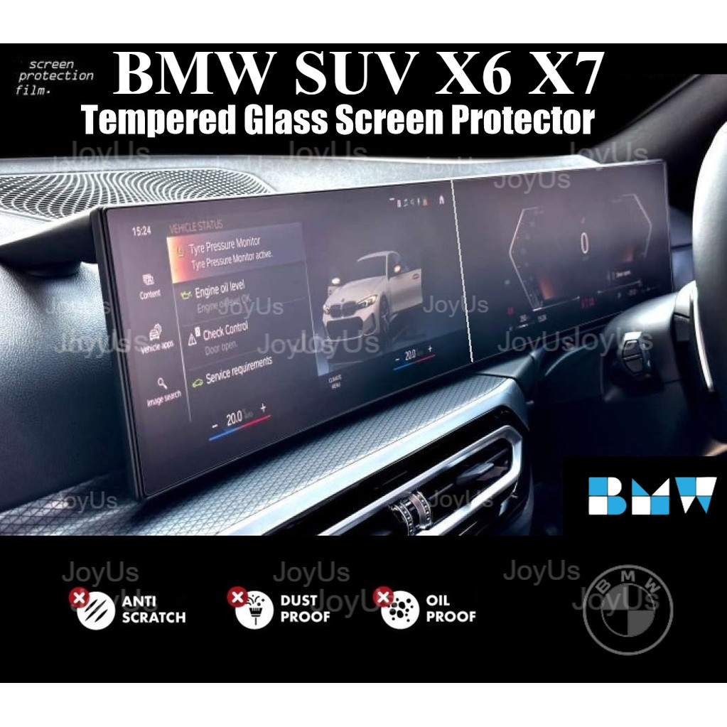BMW X6 X7 M60i xDrive40i (2024-2025) Infotainment Screen Tempered Glass ...
