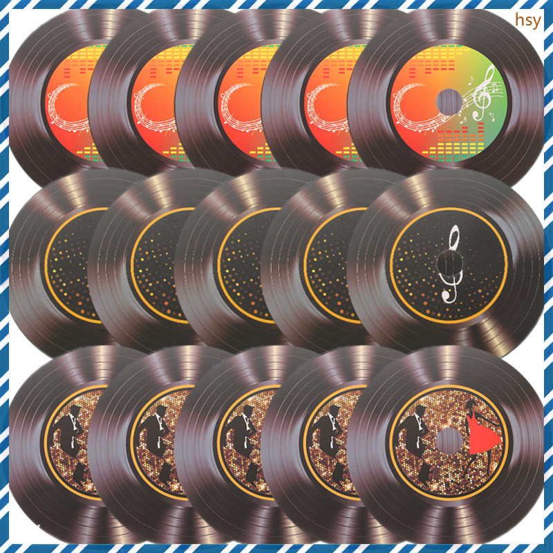 15 Pcs Record Decoration CD Wall Decorative Records Fake Room For ...