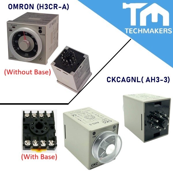 OMRON (H3CR-A) / CKCAGNL( AH3-3) Time Switch Relay 24-48AC/12-48DC Techmakers