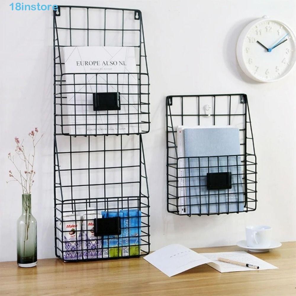 INSTORE Mail Organizer, Handle Metal Mesh Magazine File Holder, Useful ...