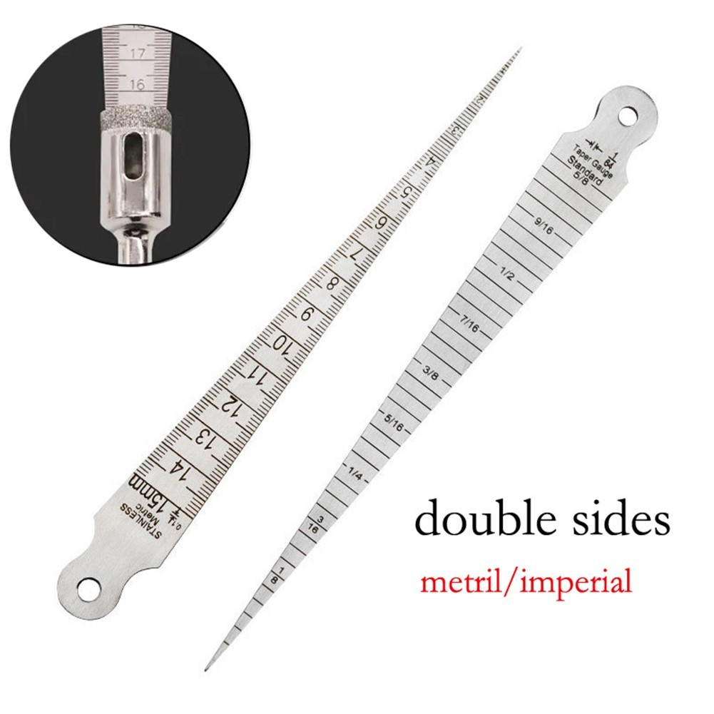 {New822}1-15mm Taper Gauge Feeler Gap Hole Measure Wedge Aperture Scale ...
